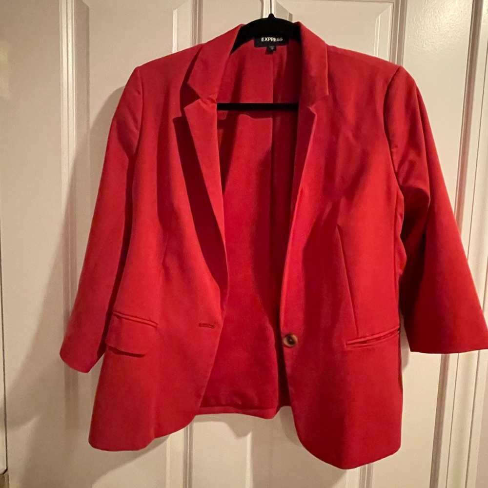Express Women's Red Blazer Size M/